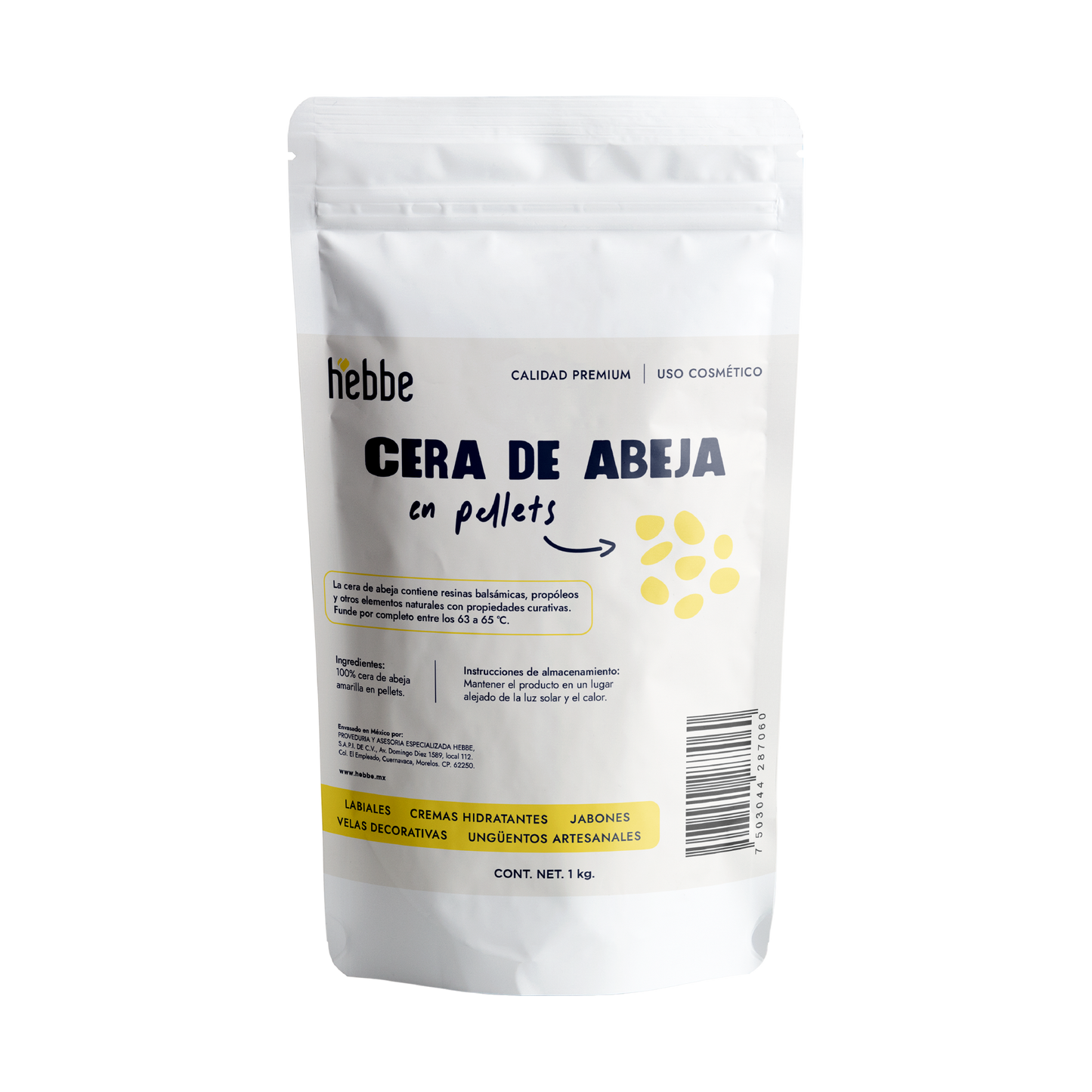 Cera de Abeja Amarilla en Pellets | Estabilizante y Emoliente | Creador de Barrera Protectora