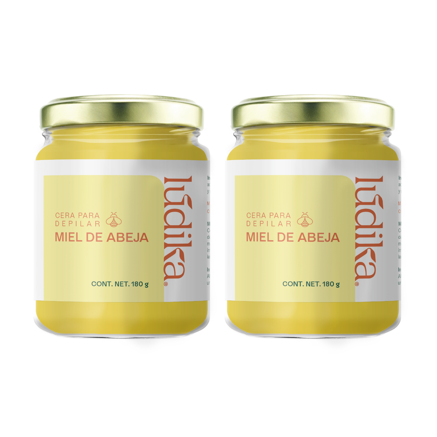 Cera para Depilar de Miel de Abeja | 2 Frascos para una Depilación Rápida, Suave y para Zonas Sensibles