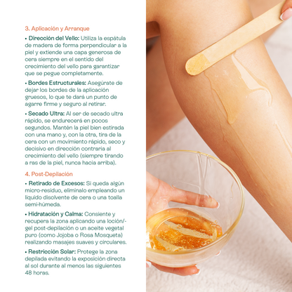 Cera para Depilar de Miel de Abeja | 2 Frascos para una Depilación Rápida, Suave y para Zonas Sensibles