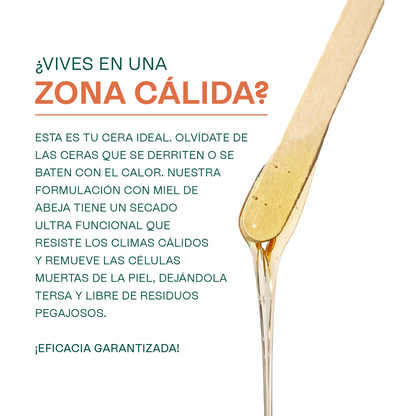 Cera para Depilar de Miel de Abeja | 2 Frascos para una Depilación Rápida, Suave y para Zonas Sensibles