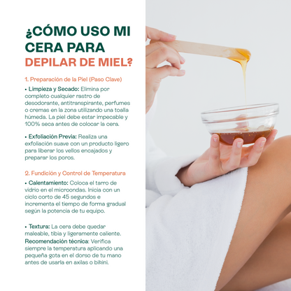 Cera para Depilar de Miel de Abeja | 2 Frascos para una Depilación Rápida, Suave y para Zonas Sensibles