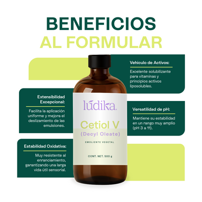 Cetiol V | Éster de origen vegetal | Versatilidad y Afinidad Lipídica para la fase Oleosa