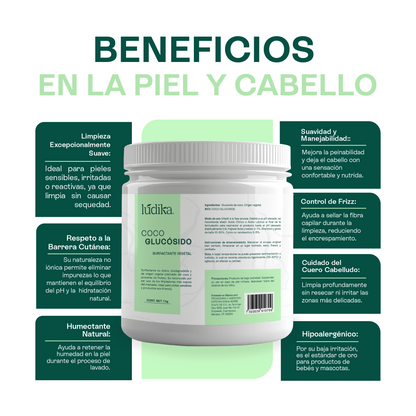 Coco Glucósido |  Tensioactivo 100% Natural | Limpieza Ultra-Suave y Espuma Cremosa