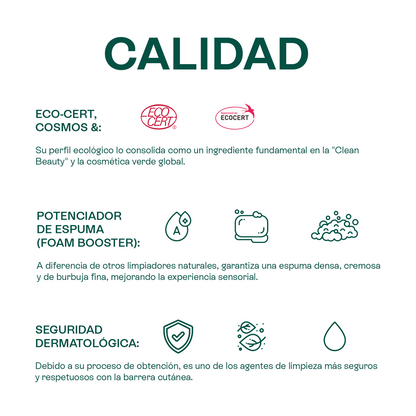 Coco Glucósido |  Tensioactivo 100% Natural | Limpieza Ultra-Suave y Espuma Cremosa