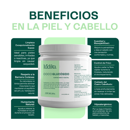 Coco Glucósido |  Tensioactivo 100% Natural | Limpieza Ultra-Suave y Espuma Cremosa