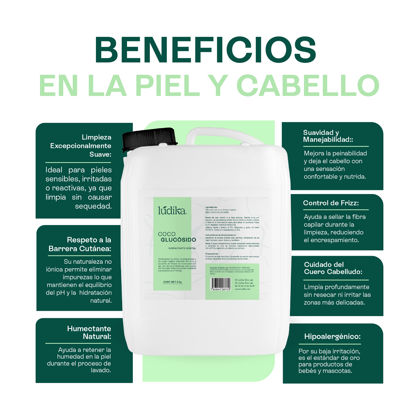 Coco Glucósido |  Tensioactivo 100% Natural | Limpieza Ultra-Suave y Espuma Cremosa