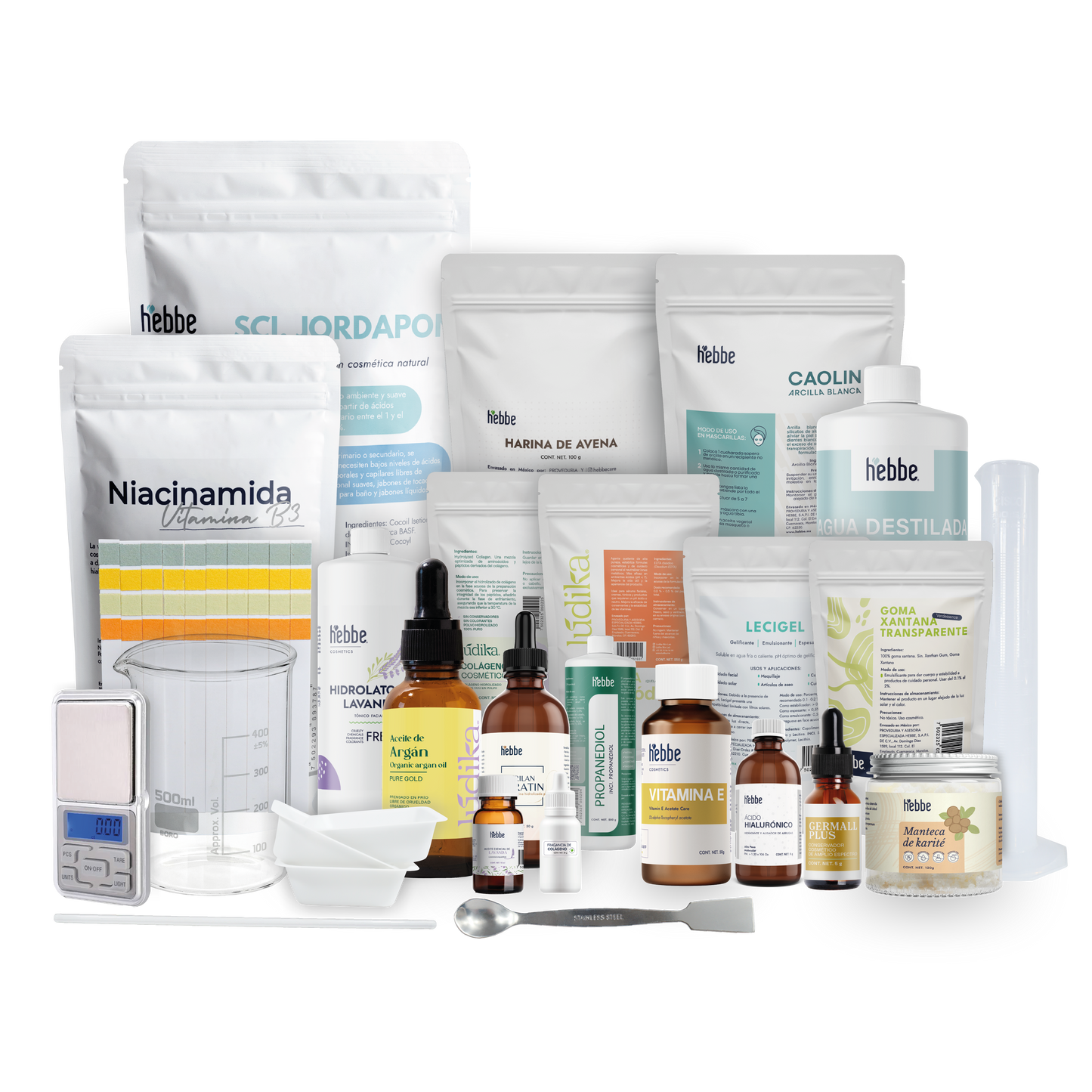 Kit Master Formulación | Instrumentos | Ingredientes elabora Serum oleoso, Champú sólido