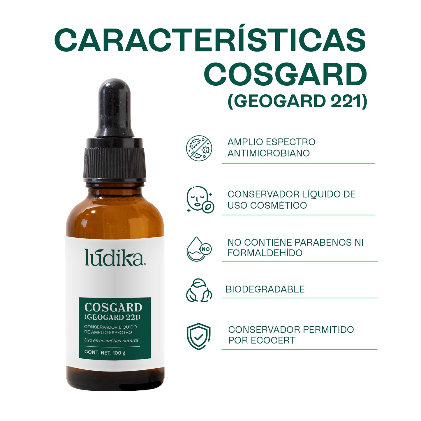 Cosgard Geogard 221 | Conservador de Amplio Espectro aprobado para uso en cosmética natural