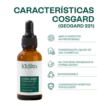 Cosgard Geogard 221 | Conservador de Amplio Espectro aprobado para uso en cosmética natural
