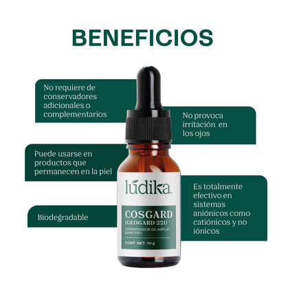 Cosgard Geogard 221 | Conservador de Amplio Espectro aprobado para uso en cosmética natural