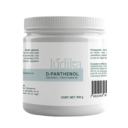 D – Pantenol (Pro-Vitamina B5) | Facial, Corporal, Capilar | Hidratante, Calmante y Cicatrizante