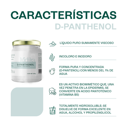D – Pantenol (Pro-Vitamina B5) | Facial, Corporal, Capilar | Hidratante, Calmante y Cicatrizante