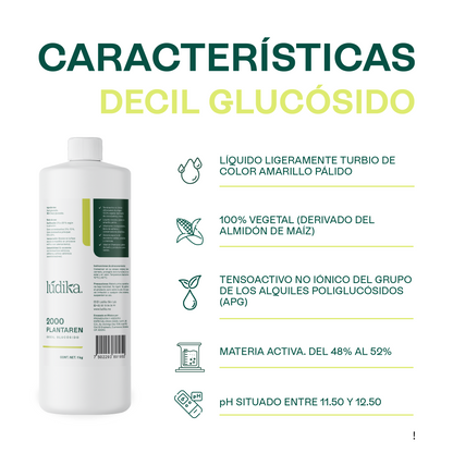 Decil Glucósido (Plantaren 2000) | Tensioactivo de Cosmética Pediátrica | Limpieza Ultra-Delicada y Biodegradable