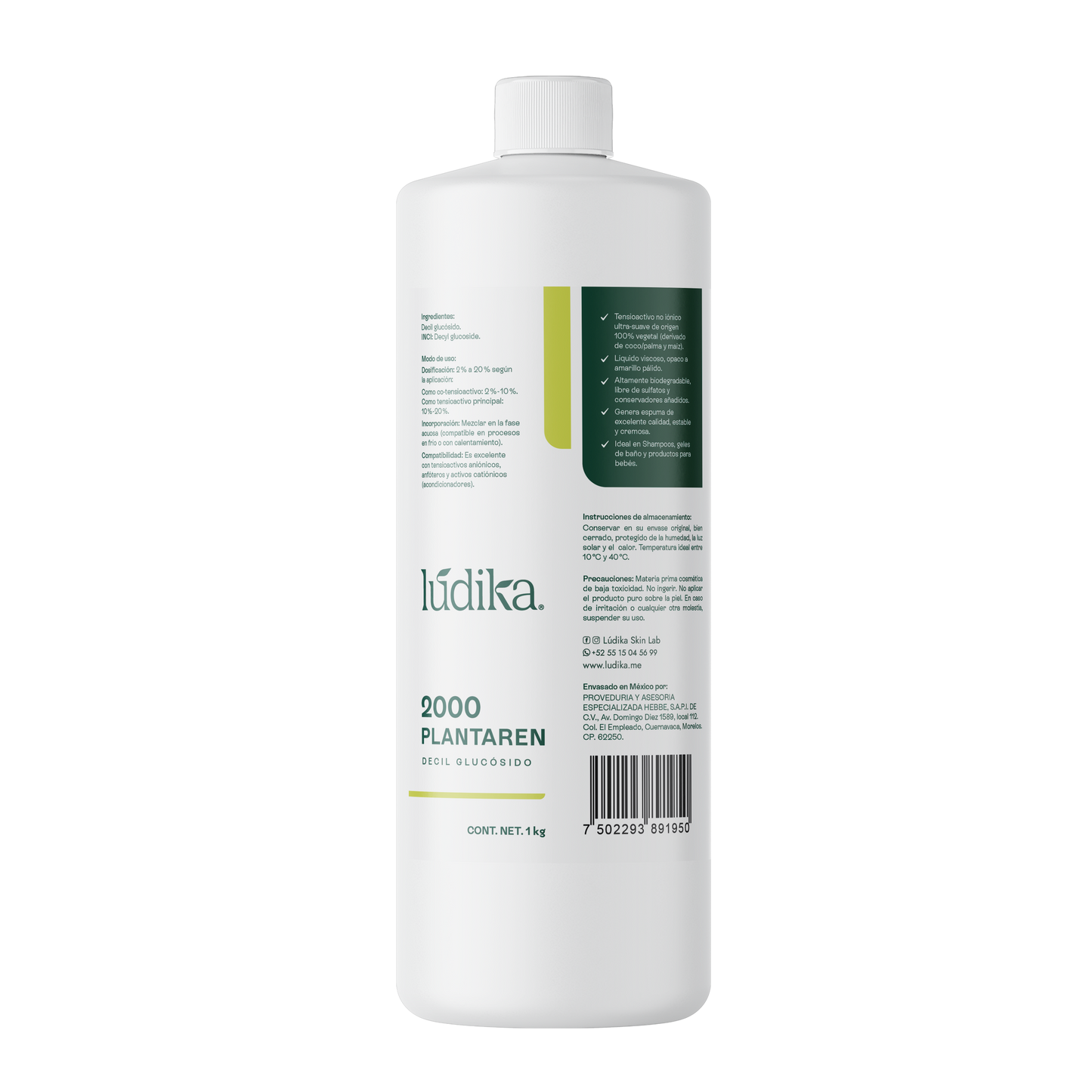 Decil Glucósido (Plantaren 2000) | Tensioactivo de Cosmética Pediátrica | Limpieza Ultra-Delicada y Biodegradable