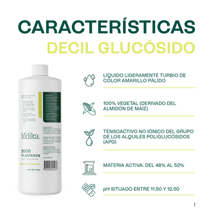 Decil Glucósido (Plantaren 2000) | Tensioactivo de Cosmética Pediátrica | Limpieza Ultra-Delicada y Biodegradable
