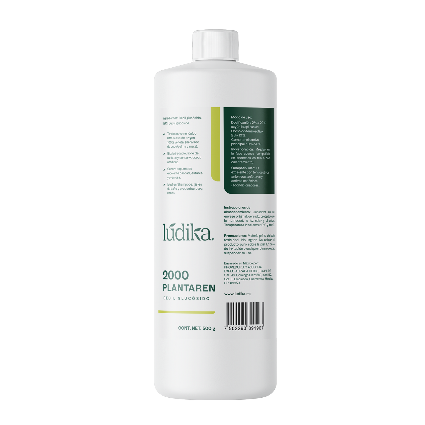 Decil Glucósido (Plantaren 2000) | Tensioactivo de Cosmética Pediátrica | Limpieza Ultra-Delicada y Biodegradable