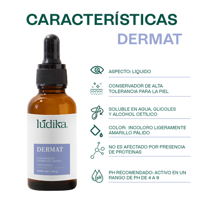 Dermat | Conservador Líquido de Amplio Espectro y Baja Sensibilización para Cosméticos