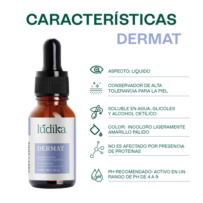 Dermat | Conservador Líquido de Amplio Espectro y Baja Sensibilización para Cosméticos