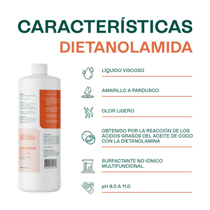 Dietanolamida (Cocamide DEA) | Potenciador de Espuma, Espesante y Acondicionador para Cosméticos