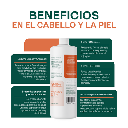 Dietanolamida (Cocamide DEA) | Potenciador de Espuma, Espesante y Acondicionador para Cosméticos
