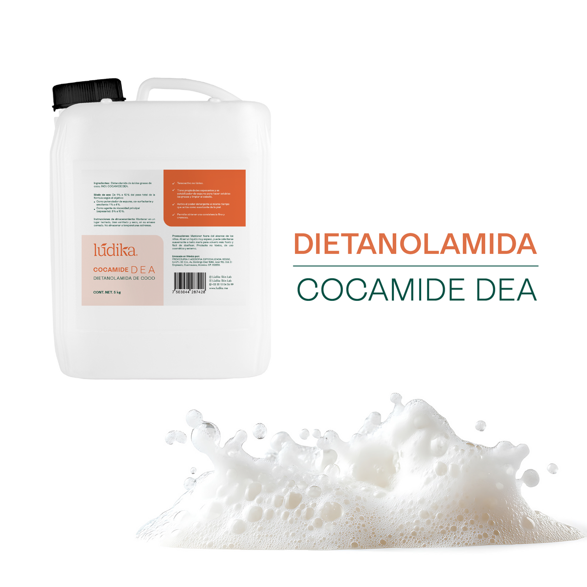 Dietanolamida (Cocamide DEA) | Potenciador de Espuma, Espesante y Acondicionador para Cosméticos