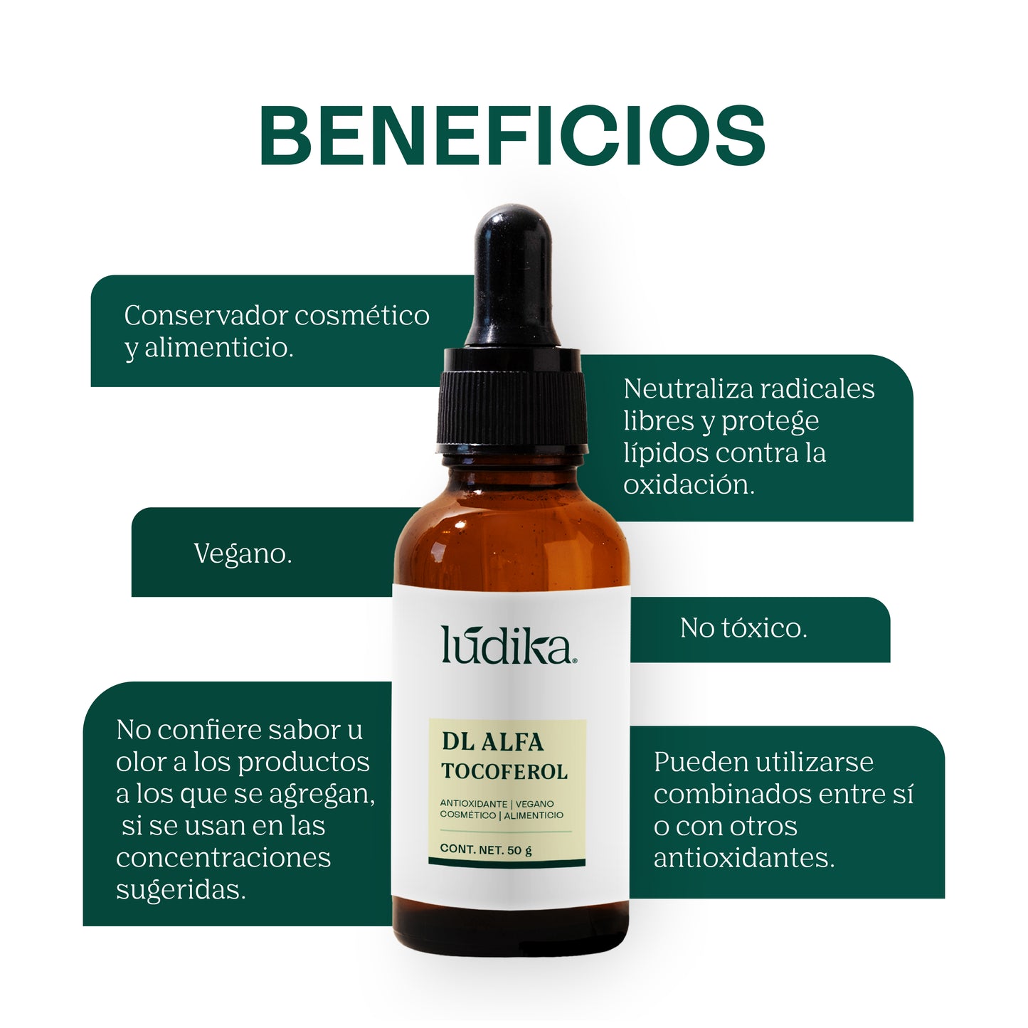 DL-Alfatocoferol | Potente Antioxidante Líquido para Alimentos y Cosméticos que retarda el enranciamiento de Aceites y Grasas