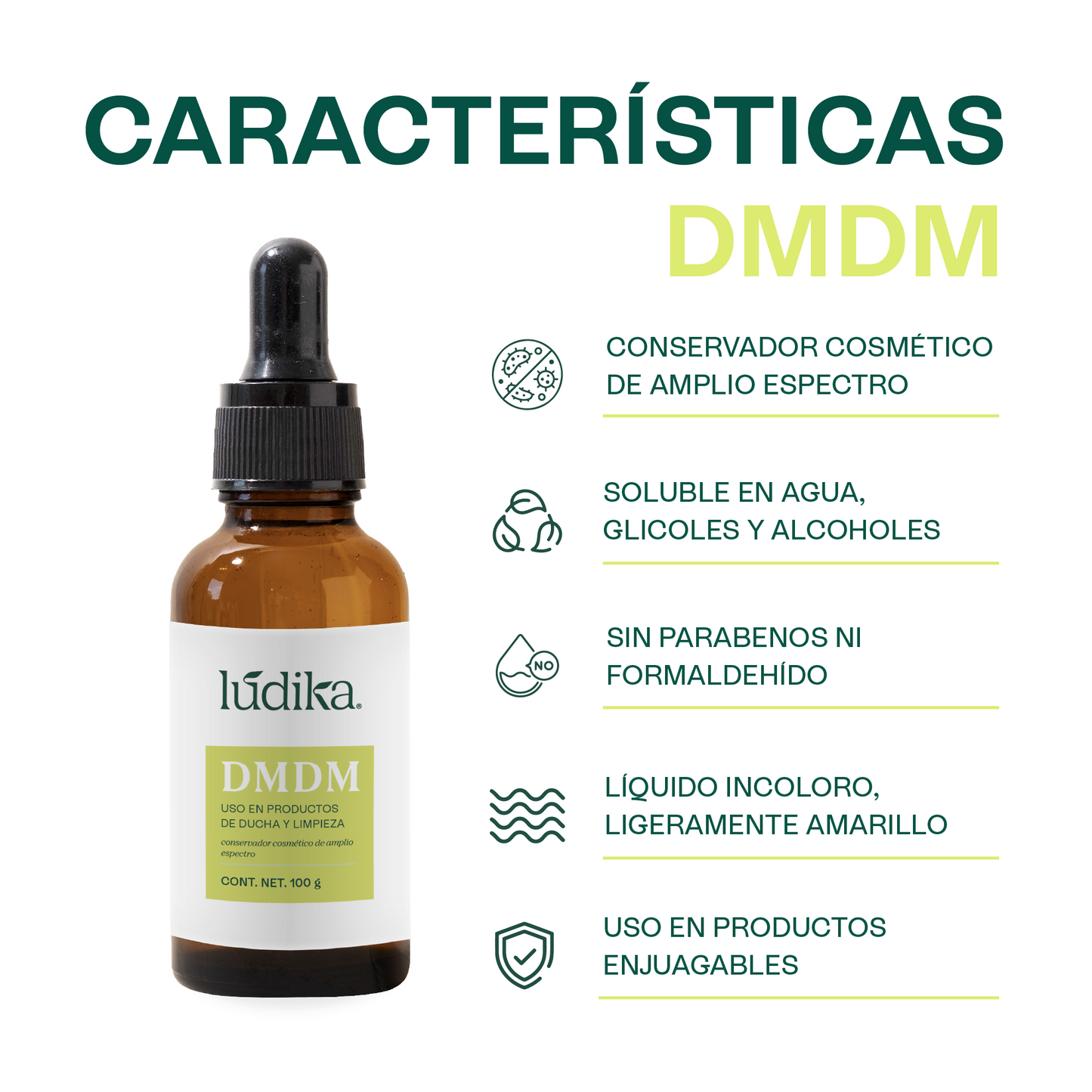 DMDM | Conservador Económico de Amplio Espectro para productos enjuagables o de limpieza