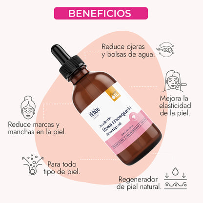 Kit 3 Aceites de Rosa Mosqueta | Facial y Corporal | Tratamiento Regenerador, Antiedad y Cicatrizante