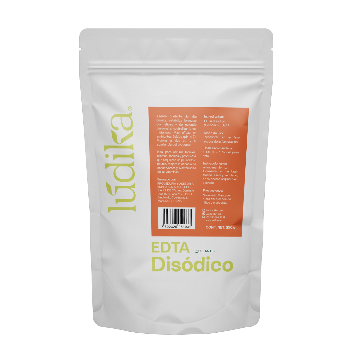 EDTA Disódico | Uso Serum, Tónicos Brumas | El Guardián de tus Fórmulas con pH Neutro y Ácido