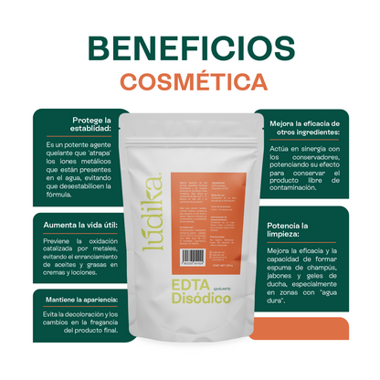 EDTA Disódico | Uso Serum, Tónicos Brumas | El Guardián de tus Fórmulas con pH Neutro y Ácido
