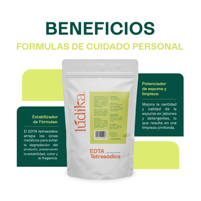 EDTA Tetrasódico | Uso en productos de limpieza |Estabilizador y Potenciador en Jabones y Limpiadores