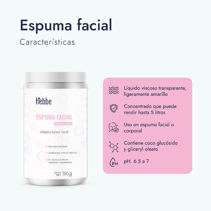 Espuma Facial | Base Concentrada para Limpieza Suave y Profunda con Acondicionamiento