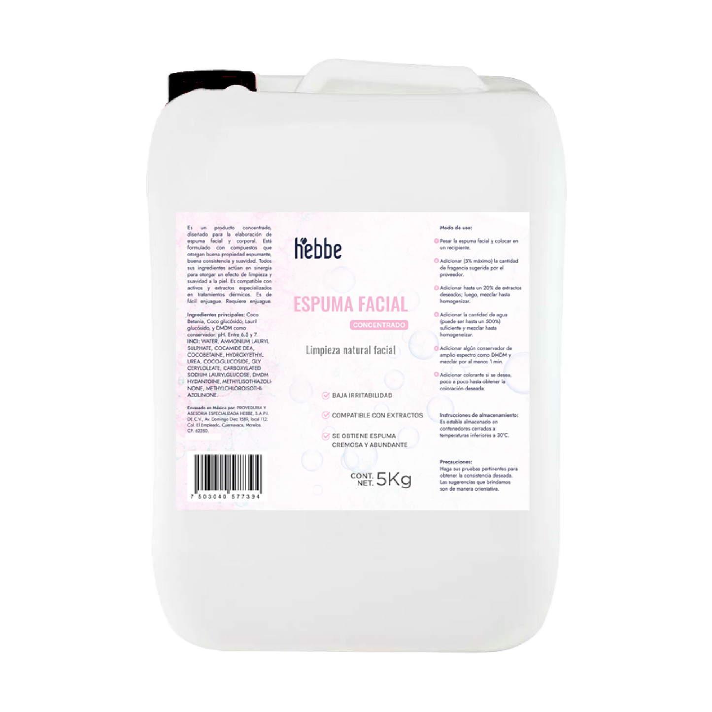Espuma Facial | Base Concentrada para Limpieza Suave y Profunda con Acondicionamiento