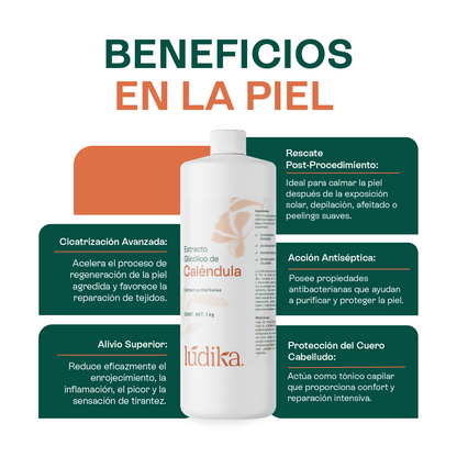 Extracto Glicólico de Caléndula | Facial, Corporal y Capilar | Activo Calmante, Reparador y Anti-Irritante