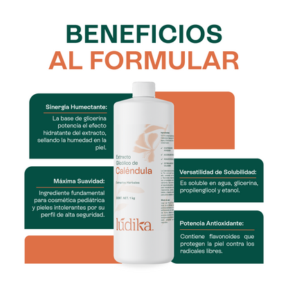 Extracto Glicólico de Caléndula | Facial, Corporal y Capilar | Activo Calmante, Reparador y Anti-Irritante