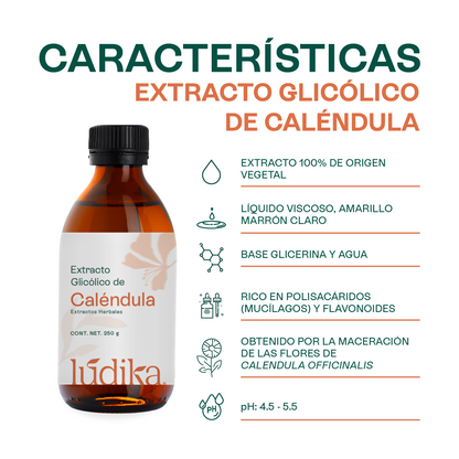 Extracto Glicólico de Caléndula | Facial, Corporal y Capilar | Activo Calmante, Reparador y Anti-Irritante