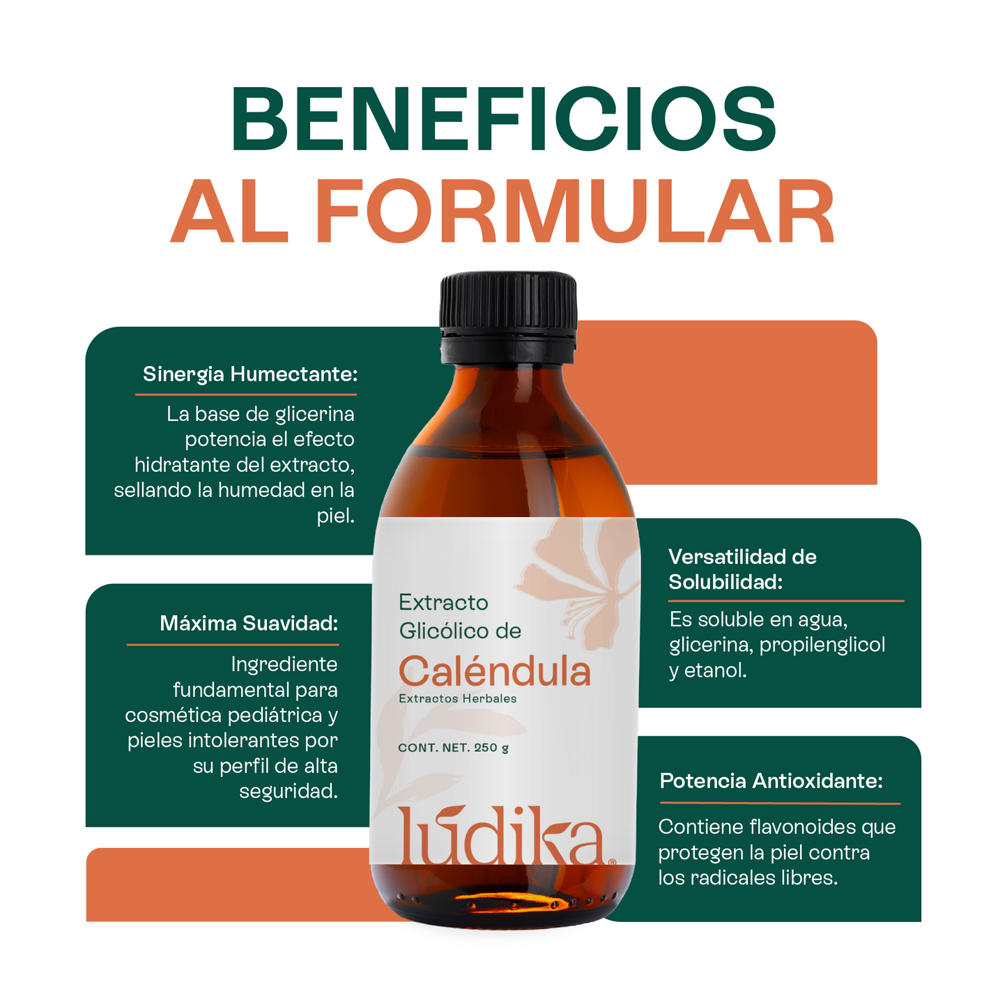 Extracto Glicólico de Caléndula | Facial, Corporal y Capilar | Activo Calmante, Reparador y Anti-Irritante