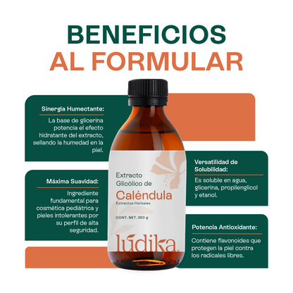 Extracto Glicólico de Caléndula | Facial, Corporal y Capilar | Activo Calmante, Reparador y Anti-Irritante