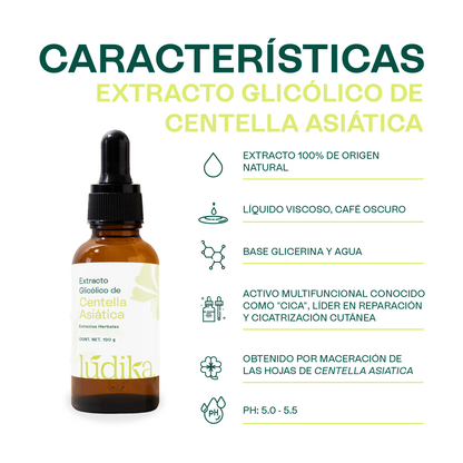 Extracto de Centella Asiática | Facial, Corporal y Capilar | Reparador, Regenerador y Calmante