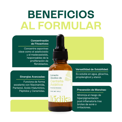 Extracto de Centella Asiática | Facial, Corporal y Capilar | Reparador, Regenerador y Calmante