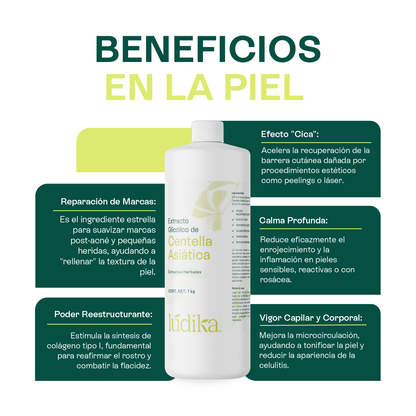 Extracto de Centella Asiática | Facial, Corporal y Capilar | Reparador, Regenerador y Calmante