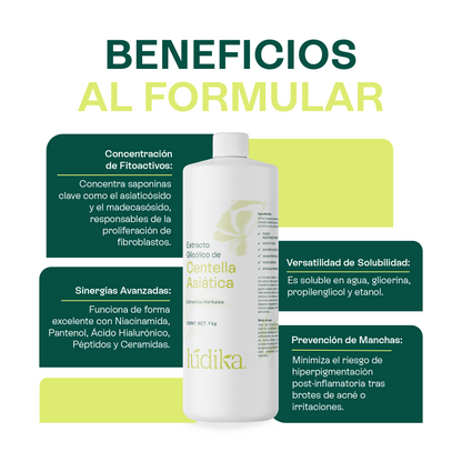 Extracto de Centella Asiática | Facial, Corporal y Capilar | Reparador, Regenerador y Calmante