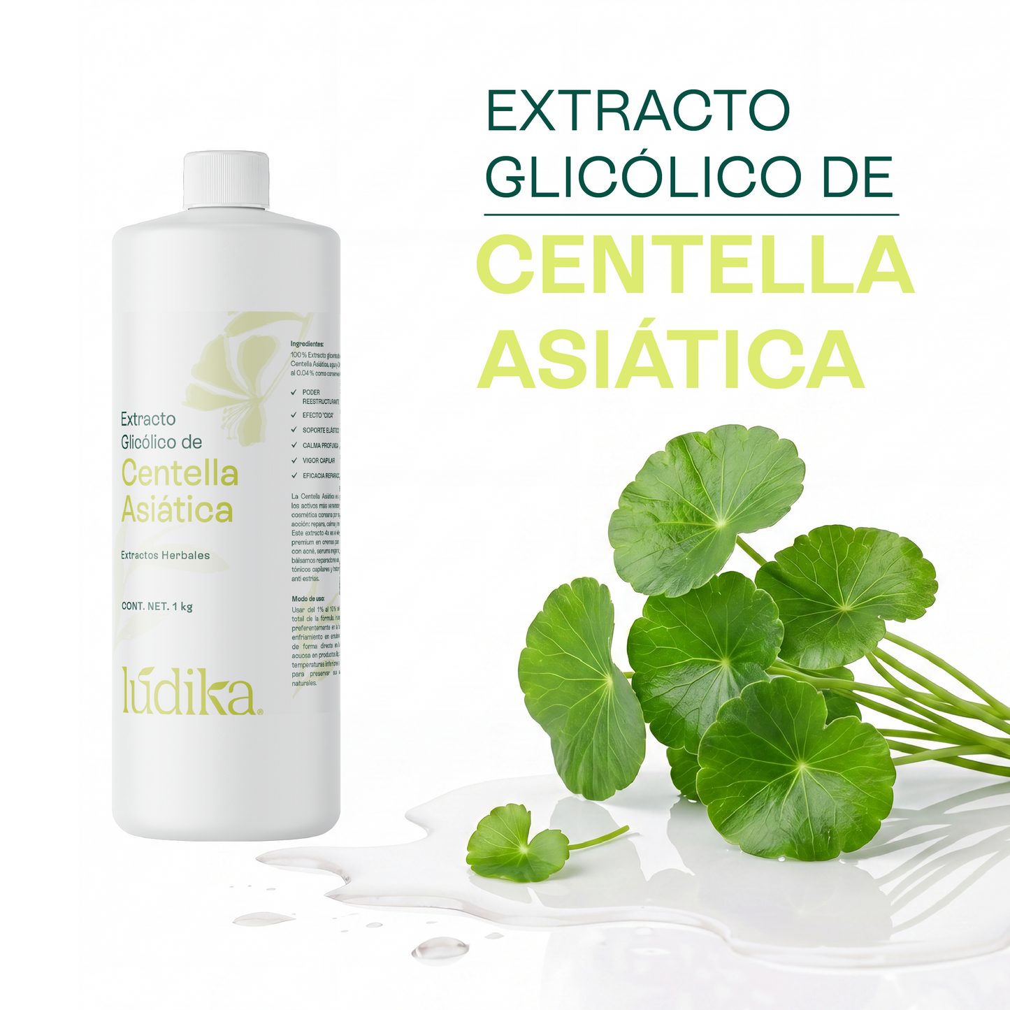 Extracto de Centella Asiática | Facial, Corporal y Capilar | Reparador, Regenerador y Calmante