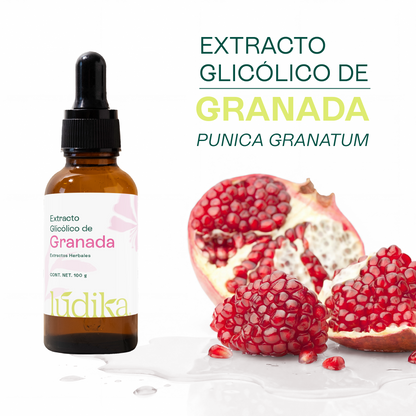 Extracto Glicólico de Granada | Facial, Corporal y Capilar | Activo Antioxidante, Antienvejecimiento e Iluminador