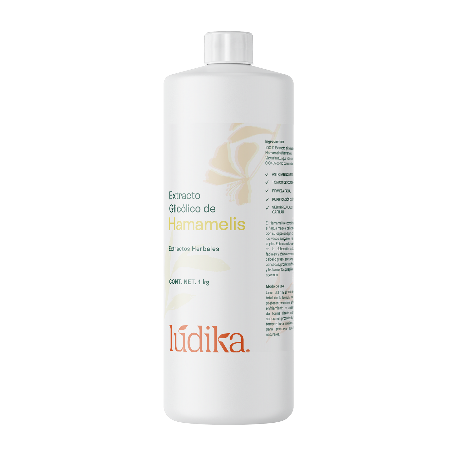 Extracto Glicólico de Hamamelis | Facial, Corporal y Capilar | Activo Astringente, Purificante y Vasoconstrictor