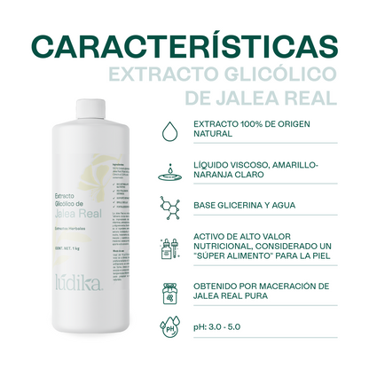 Extracto Glicólico de Jalea Real | Facial, Corporal y Capilar | Activo Revitalizante y Regenerador Antiedad