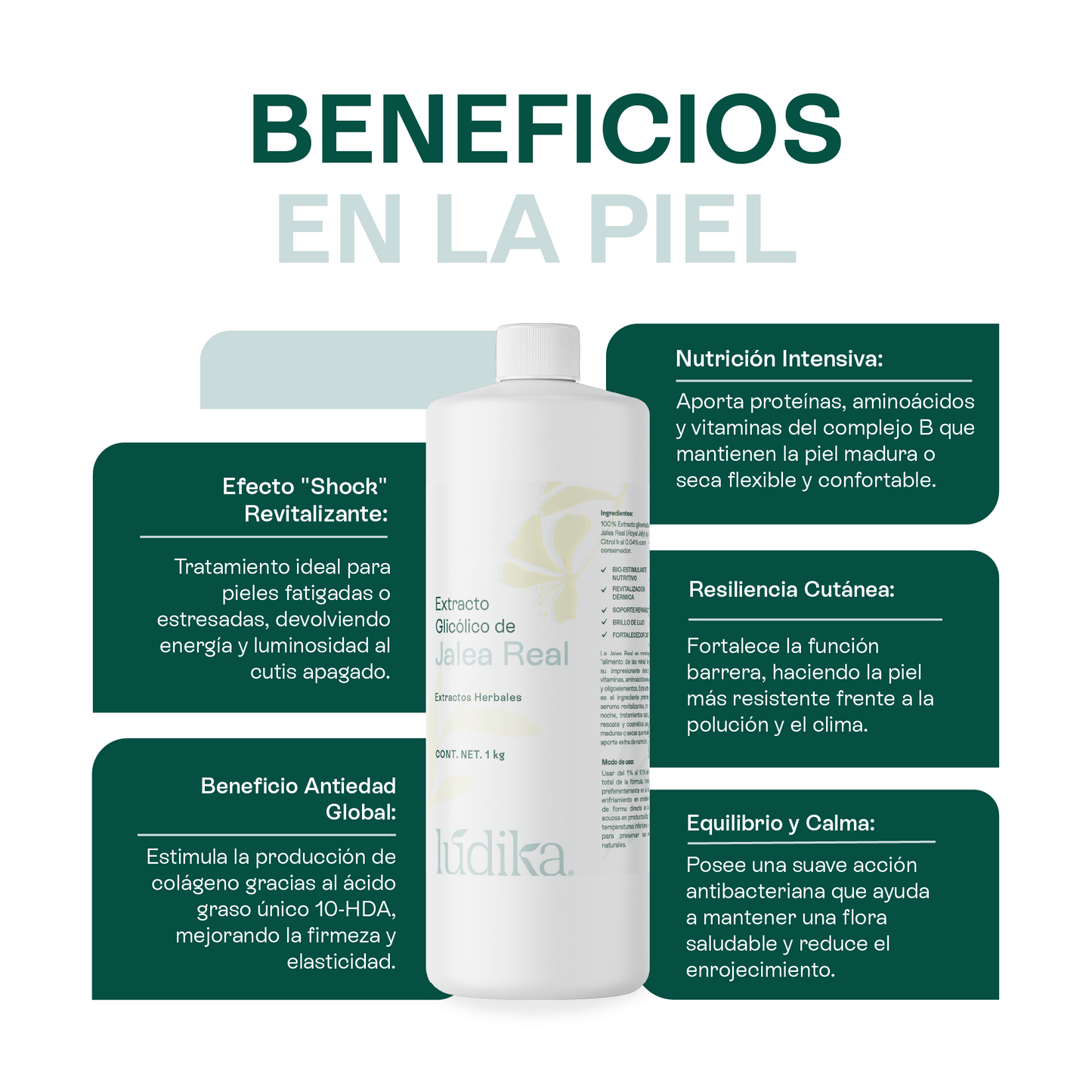Extracto Glicólico de Jalea Real | Facial, Corporal y Capilar | Activo Revitalizante y Regenerador Antiedad