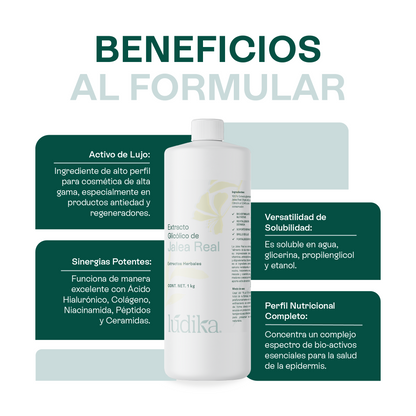 Extracto Glicólico de Jalea Real | Facial, Corporal y Capilar | Activo Revitalizante y Regenerador Antiedad