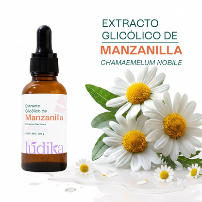 Extracto Glicólico de Manzanilla | Facial, Corporal y Capilar | Activo Calmante, Antiinflamatorio y Reparador
