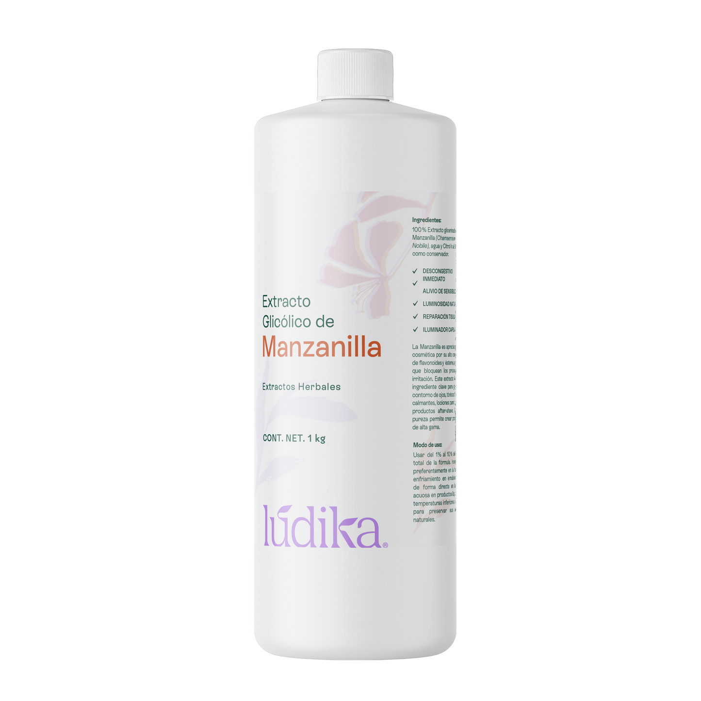 Extracto Glicólico de Manzanilla | Facial, Corporal y Capilar | Activo Calmante, Antiinflamatorio y Reparador
